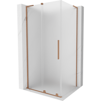 Mexen Velar L stumdomos dušo durys 90 x 75 cm, matinės, šlifuotas varis - 871-090-075-33-65
