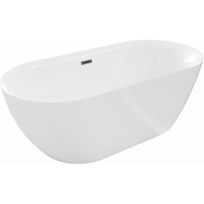 Mexen Roxy laisvai stovinti vonia 170 x 80 cm, balta, lietaus padėties pilka šukuota - 51201708000-66