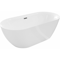 Mexen Roxy laisvai pastatoma vonia 170 x 80 cm, balta, gun metalinis perpylimas - 51201708000-95