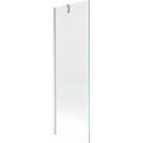Mexen Next vonios pertvara 1-ų durų 60 x 150 cm, permatomas, šepečiu valytas nikelis - 895-060-000-00-00-97