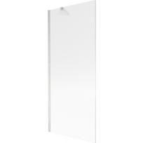 Mexen Next vieno sparno vonios ekranas 80 x 150 cm, briaunotas, šlifuotas nikelis - 895-080-000-00-09-97