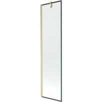 Mexen Next vonios pertvara 1 sparno 50 x 150 cm, juodas rėmelis, aukso šepetėlis - 895-050-000-00-70-55