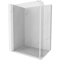 Mexen Kioto dušo kabinos siena Walk-in 155 x 30 cm, permatomas, baltas - 800-155-212-20-00-030