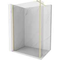 Mexen Kioto dušo kabinos siena Walk-in 90 x 30 cm, skaidri, auksinė matinė - 800-090-212-55-00-030
