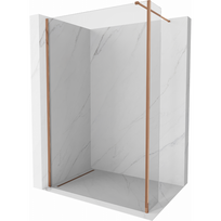 Mexen Kioto dušo sienelė Walk-in 135 x 40 cm, skaidrus, rausvas auksas - 800-135-212-60-00-040
