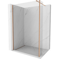 Mexen Kioto dušo sienelė Walk-in 90 x 30 cm, permatoma, šlifuotas varis - 800-090-212-65-00-030