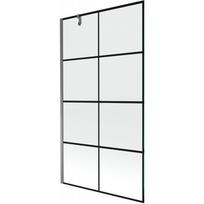 Mexen Next vonios ekrano 1-durų 100 x 150 cm, juodas tinklelis, gun metal - 895-100-000-00-77-95