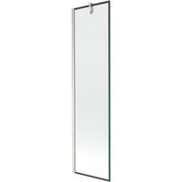Mexen Next vonios ekranas, vienos dalies 50 x 150 cm, juodas rėmelis, šlifuotas nikelis - 895-050-000-00-70-97
