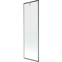Mexen Next vonios širma 1-durų 60 x 150 cm, juodas rėmelis, šlifuotas nikelis - 895-060-000-00-70-97