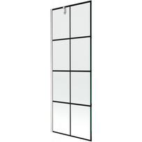 Mexen Next vonios kambario užtvara 1 varčios 70 x 150 cm, juoda tinklelis, šlifuotas nikelis - 895-070-000-00-77-97