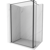 Mexen Kioto dušo sienelė Walk-in 100 x 40 cm, juodas rėmelis, juoda - 800-100-212-70-70-040