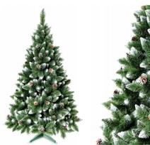 Blizgi „Diamond Pine“ dirbtinė eglė su kankorėžiais, 220 cm