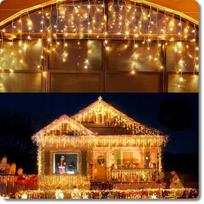 Kalėdinė LED šviesų užuolaida – 500 LED, šiltos baltos varveklio girlianda