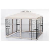 Pavėsinė sodo su tinklais nuo uodų 3x3x2,65 m smėlio sp. 314747 4Living