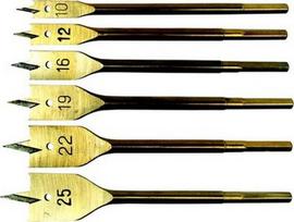 Grąžtai medžiui plunksniniai 6 vnt. 10-25 mm  0123606 113864-TIT