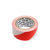Juosta įspėjamoji raudona-balta 48 mm*33 m stipraus lipnumo PVC 75230 Vorel