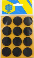 Padukai baldams neslystantys 28 mm 12 vnt. juodi 74820