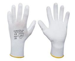 Pirštinės nailoninės apliet.poliuret PU EKO baltos 11" 5004 (12)
