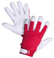 Pirštinės odinės-medvilninės su lipduku CE I kat.  8" NL-3058 (12)