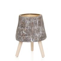 Vazonas ant medinių kojelių medžio imitac. 43x24x20 (+18) cm MAGGIE
