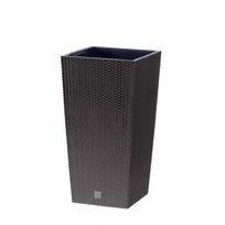 Vazonas RATO SQUARE su įdėklu 11,4L 200x200x376 mm  t.ruda sp. Prosperplast