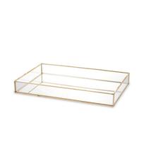 Padėklas metalinis su veidrodžiu aukso sp. 4x29,5x18,5 cm 135861
