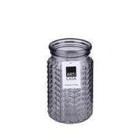 Vaza stiklinė lapelių rašto D10,7xH17,9 cm 530 g ARTICASA 871125224408