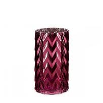 Vaza stiklinė D11xH20 cm rožinė Giftdecor 77889