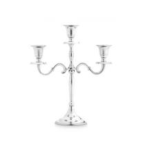 Žvakidė 3 žvakėm sidabrinės spalvos metalinė 9x22x27,5 cm Giftdecor 91445