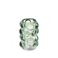 Žvakidė stiklinė 8,5x8,5x12,5 cm žalsvos spalvos Giftdecor 93707
