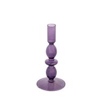 Žvakidė violetinė stiklinė D9xH19,5 cm Atmosphera 193778A