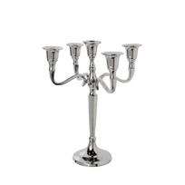 Žvakidė 5 žvakėm sidabro spalvos metalinė 22,5x22,5x28 cm Atmosphera 103425