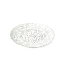 Dekoratyvinis padėklas Mandala medinis D35 cm baltos spalvos Giftdecor 77953