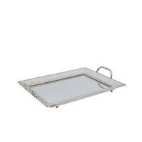 Padėklas metalinis veidrodinis su rankenomis 42,8x7x32 cm Home Deco KA0111