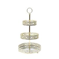 Padėklas metalinis 3 aukštų aukso sp. 25x46,5x25 cm Home Deco KA0112
