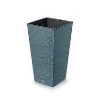 Vazonas FURU SQUARE LOW su įdėklu 19/7,5 L 240x240x450 mm melsva sp.Prosperplast