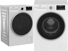 "Beko" B5T4824IF bPRO 500 džiovyklė ir B5WFU584135W B300 visiškai automatinė skalbyklė