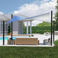 "Coolaroo Dualshade" lauko markizės nuo saulės su 95 % apsauga nuo UV spindulių ir tvirtinimo rinkiniu, 144" x 96", stačiakampio formos, Santorini