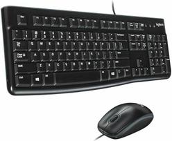 "Logitech MK120" laidinės klaviatūros pelės rinkinys, optinė pelė, USB prievadas, kompiuteris / nešiojamasis kompiuteris, portugališkas QWERTY išdėstymas - juoda