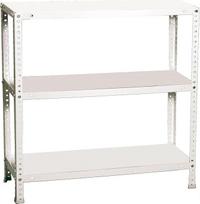"Simonrack Comfort" 90 x 90 x 40 cm metalinės lentynos rūsio lentynos, sulenkiamos 100 kg 3 lentynos, baltos spalvos