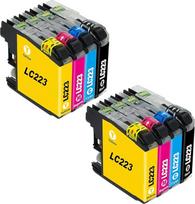 Bergsan 8 spausdintuvų kasetės, suderinamos su Brother LC223, skirtos MFC-J5320DW DCP-J4120DW MFC-J480DW MFC-J5720DW MFC-J5625DW MFC-J4620DW MFC-J4420DW MFC-J880DW MFC-J4625DW DCP-J562DW MFC-J5620DW