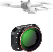 NEEWER kintamas ND filtras, suderinamas su DJI Mini 3 Pro, ND2-32 1-5 Snap Stop daugiasluoksnis optinis stiklas, plonas metalinis rėmelis, dronų objektyvų priedai, skirti fotografuoti ir filmuoti lėktuvais