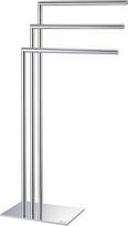 Sealskin Tube 3 Arm Towel Rail Laisvai pastatomas rankšluosčių stovas su 3 rankšluosčių bėgiais, taip pat naudojamas kaip drabužių stovas Metal Chrome