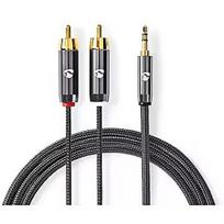 Nedis Kabelis Nedis AUX 3.5mm - 2x RCA 1m CATB22200GY10