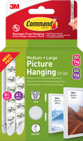 3M Command Strips V-Pack White 4 Sets M + 8 Sets