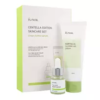 iUNIK - Centella Edition Skincare Set - Raminamasis Rinkinys: Gelis-Kremas su Azijine Centele 60ml ir Serumas Probleminei Odai su Arbatmedžio Vandeni