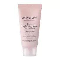 Mary&May - Rose Hyaluronic Hydra Wash off Pack – Kreminė Veido Kaukė su Baltuoju Moliu – 30 g