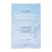 S.Nature - Super Aquagel Oasis Ampule Mask - Drėkinamoji Lakštinė Veido Kaukė - 1vnt/30ml