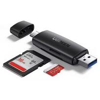 Ugreen SD/micro SD card reader adapter (USB-A/USB-C) black (CM304) 136175