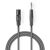Nedis Kabelis Nedis XLR M - 6.35mm M 1.5m COTH15100GY15